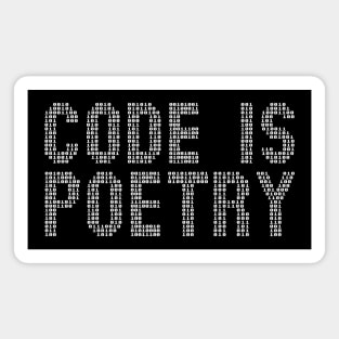 Code Is Poetry funny saying quote programer IT geek nerd Magnet
